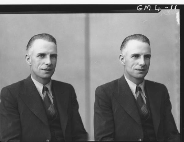 Two portrait poses of a man, H/S Jollands.