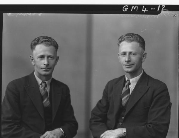 Two portrait poses of a man, H/S Inklestein.