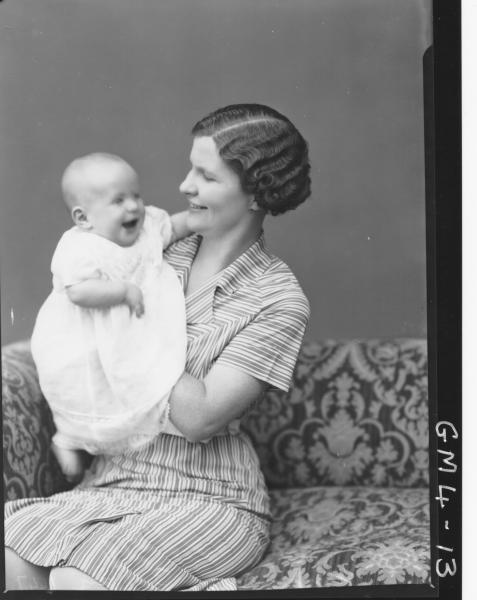 Portrait of woman and baby, H/S Knop.