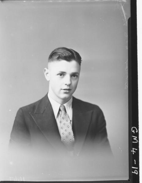 Portrait of young man, H/S Lehner.