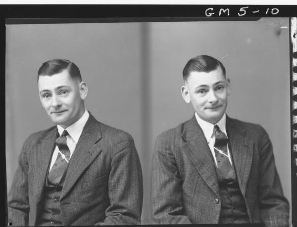 Two portrait poses of man, H/S Lyon.