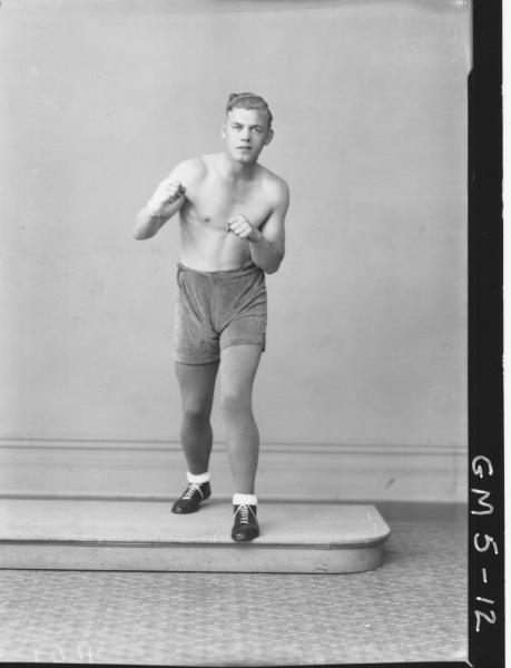 Portrait of male boxer.