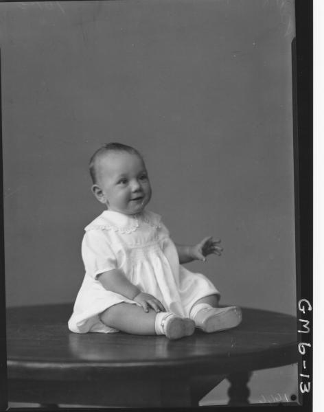 Portrait of baby, F/L Kelly.