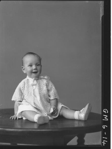 Portrait of baby, F/L Kelly.