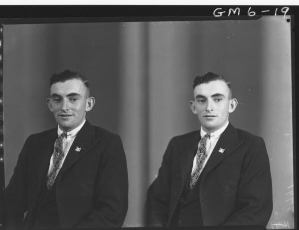 Two portrait poses of man, H/S Langdon.