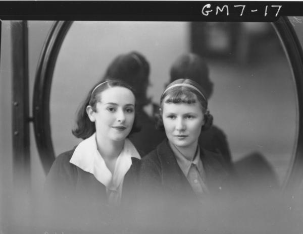 Portrait of two young women, H/S Lynch.