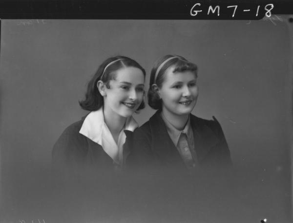 Portrait of two young women, H/S Lynch.