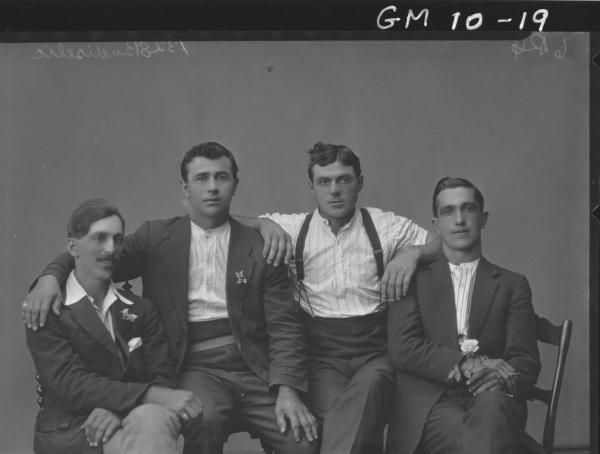 Portrait of four young men, Bucliselic/Budiscellic.