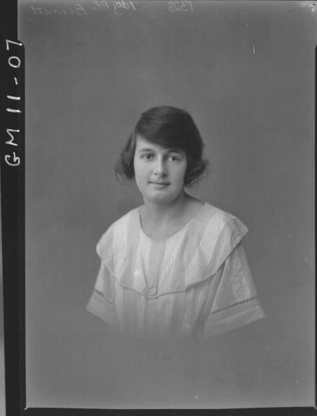 Portrait of young woman, H/S Bennett.