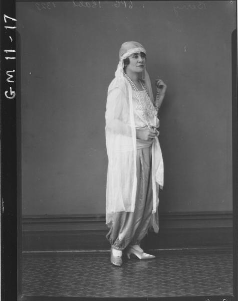 portrait of woman in Arab costume, F/L 'Berry'