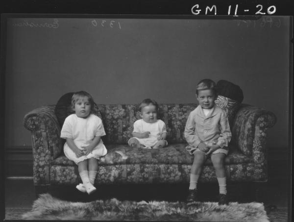 Portrait of three young children, 'Earnshaw'