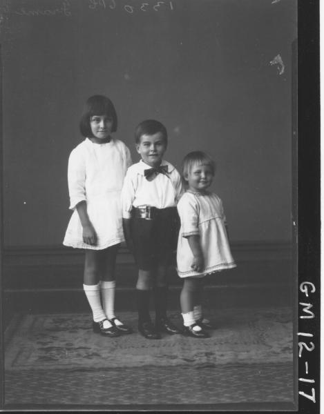 Portrait of three young children, F/L 'Frame'