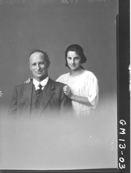 Portrait of young girl and man, H/S 'Cockrill'