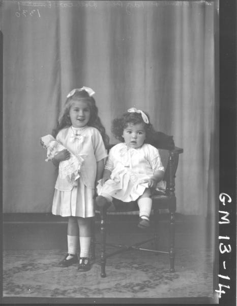 Portrait of two young children, F/L 'Dolbear'