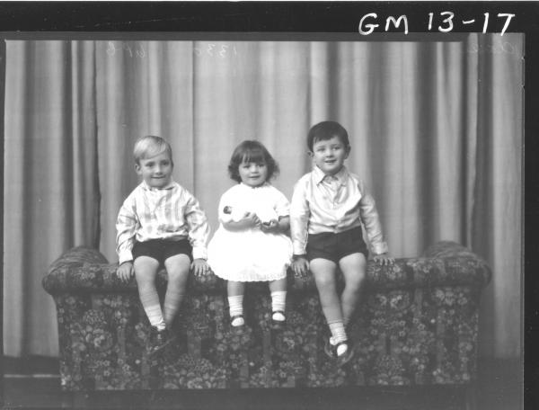 Portrait of three young children, F/L 'Clarke'