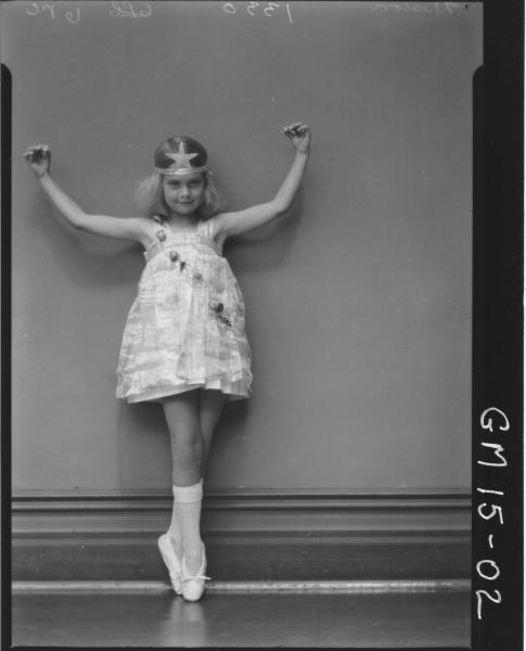 portrait of child in ballet dress F/L, 'Diston'