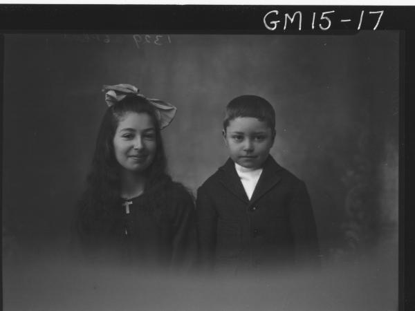 portrait of boy and girl H/S, 'Blackman'