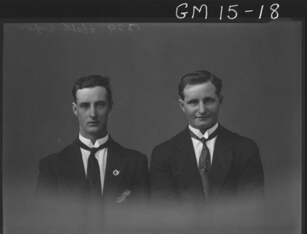 portrait of two yong men H/S, 'Cooper'