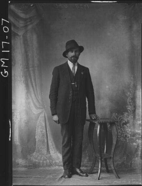 portrait of man with black beard F/L, 'Berick'