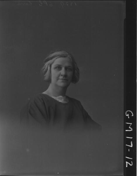portrait of woman H/S, 'Carrs'