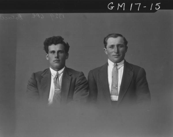 portrait of two young men H/S, 'Botace'