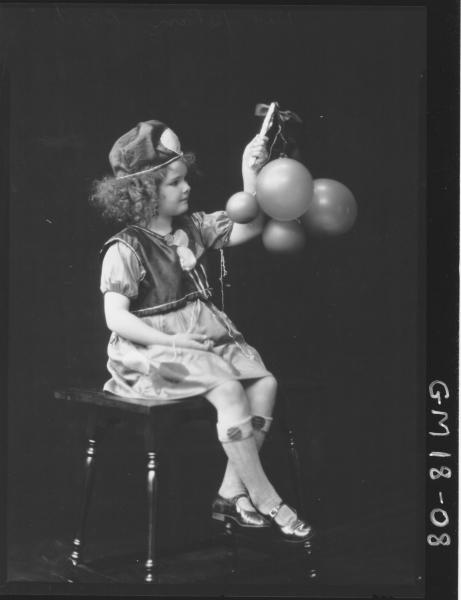 portrait of girl in fancy dress costume F/L, 'Boyd'