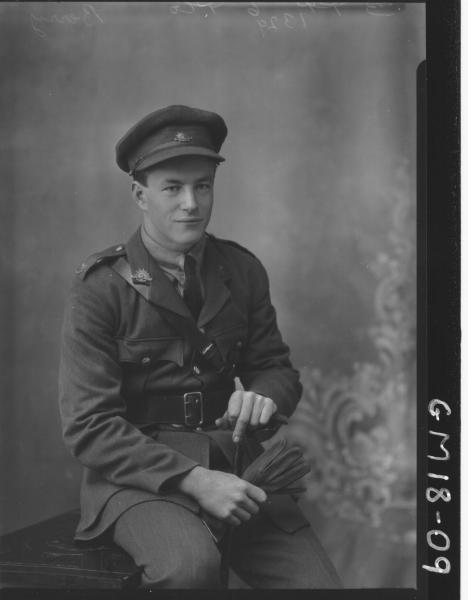 portrait of army officer H/S, (Jack) 'Berry'