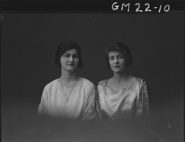 portrait of two young women H/S, Lillis and Breany