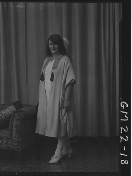 portrait of young woman in robe F/L, Leahy (Ella)