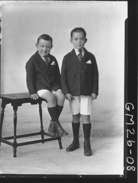 portrait of two young boys F/L, McGinty