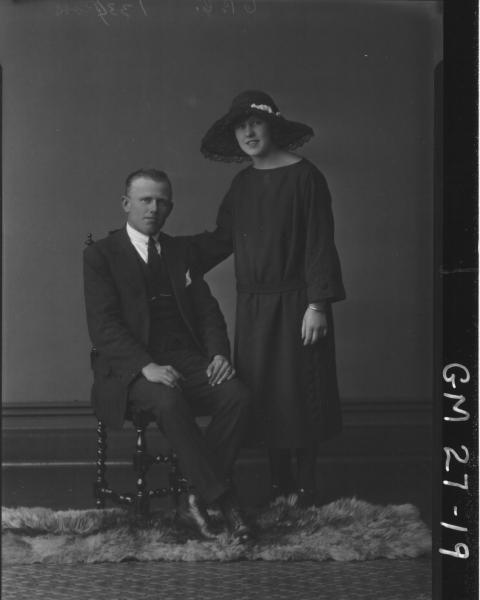 portrait of woman and man, F/L Ross