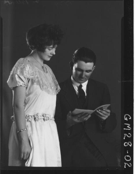 portrait of young woman and man, George POLLOCK & Rita POLLOCK (husband & wife).