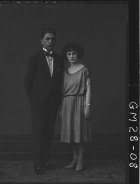 portrait of young woman and man, F/L Reynolds