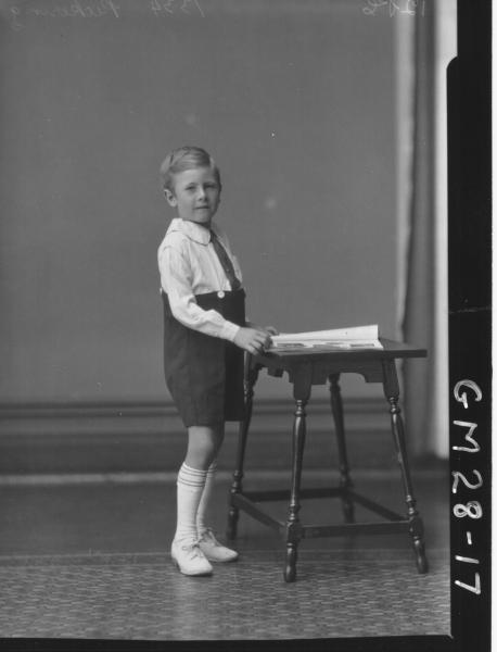 portrait of young boy, F/L Pickering