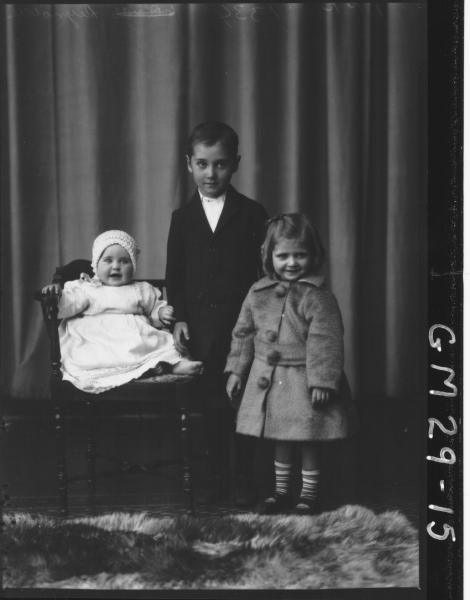 portrait of three young children, F/L Reynolds