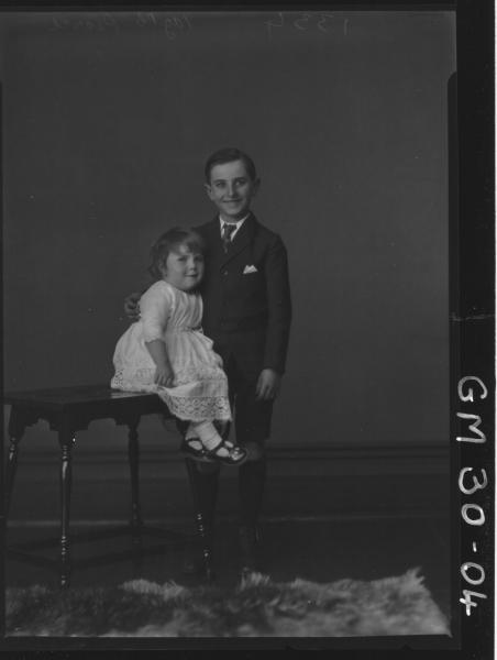 portrait of young boy and girl, F/L Pearce