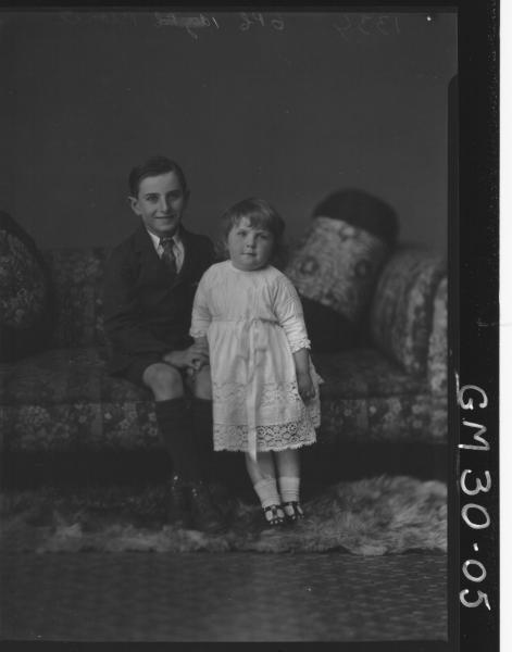 portrait of young boy and girl, F/L Pearce