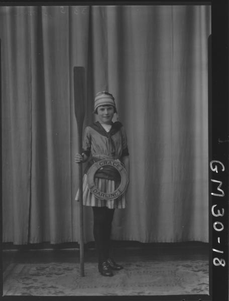 portrait of young girl in fancy dress, F/L Sloan