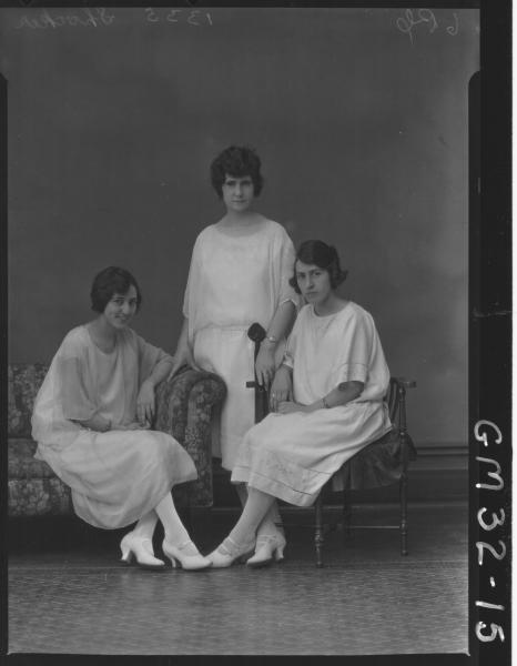 portrait of three young women, F/L Shocker