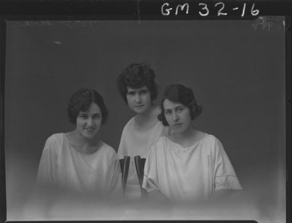 portrait of three young women, H/S Shocker