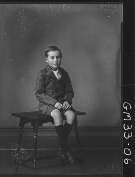 portrait of young boy, F/L Chinnick