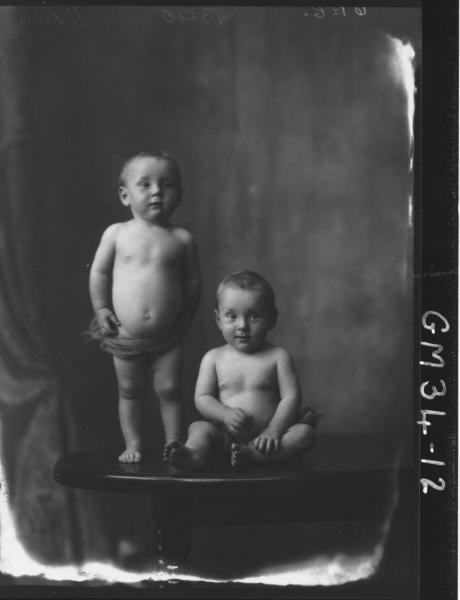 portrait of twin babies, King