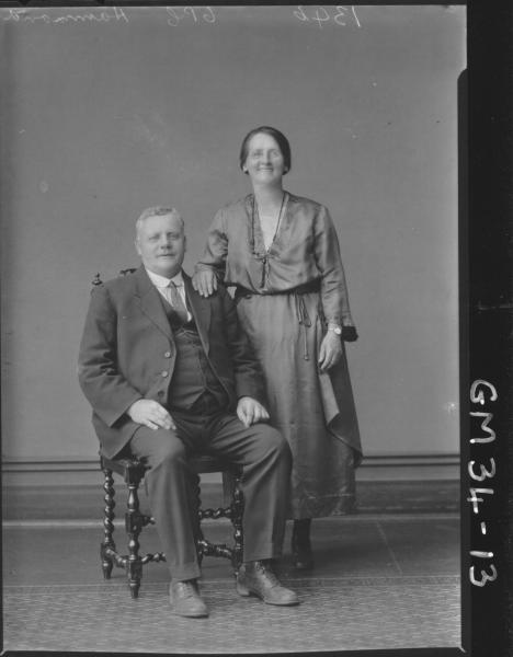 portrait of woman and man, F/L Hammond