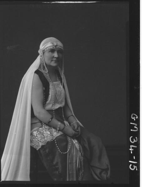 portrait of woman in fancy dress, Walker