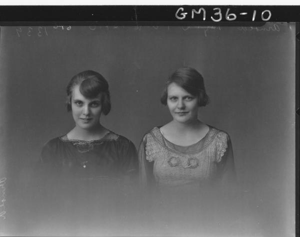 portrait of two young women, H/S Arnold