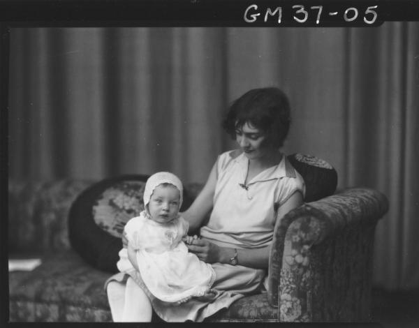 portrait of young woman and baby, Reed