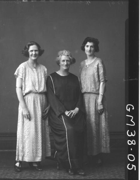 portrait of three women, F/L Bennetts