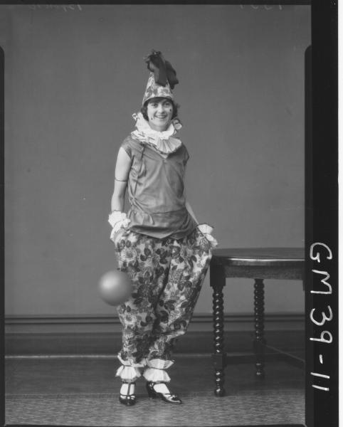 portrait of woman fancy dress, F/L Brown