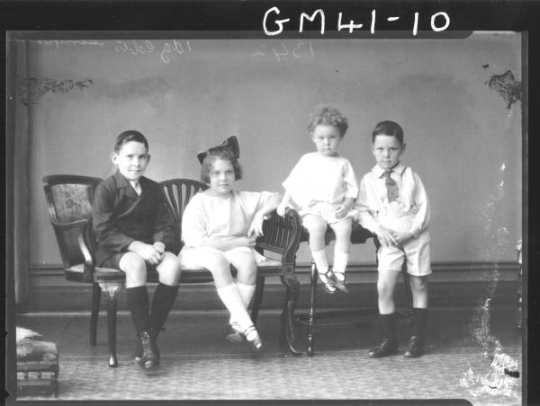 portrait of four young children, F/L Simpson