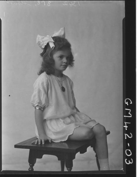 portrait of young girl, F/L Stout